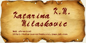 Katarina Milašković vizit kartica